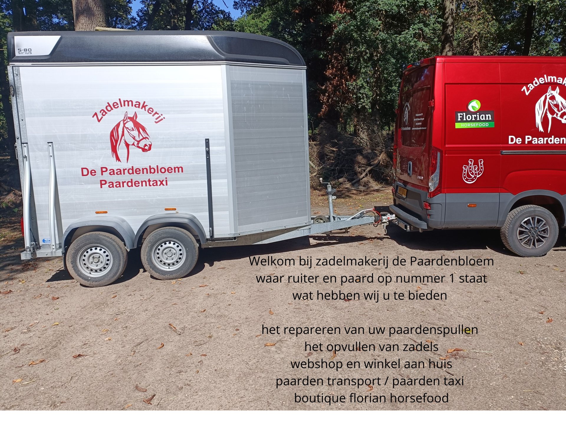 paardentaxi zadelmakerij paardenvoer   webshop en mobiele werkplaats voor bedrijven in Bergen L
